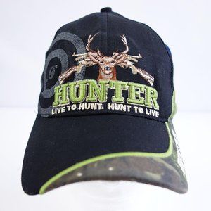 Hunter Live To Hunt Embroidered Mens Trucker Snapback Baseball Cap Hat